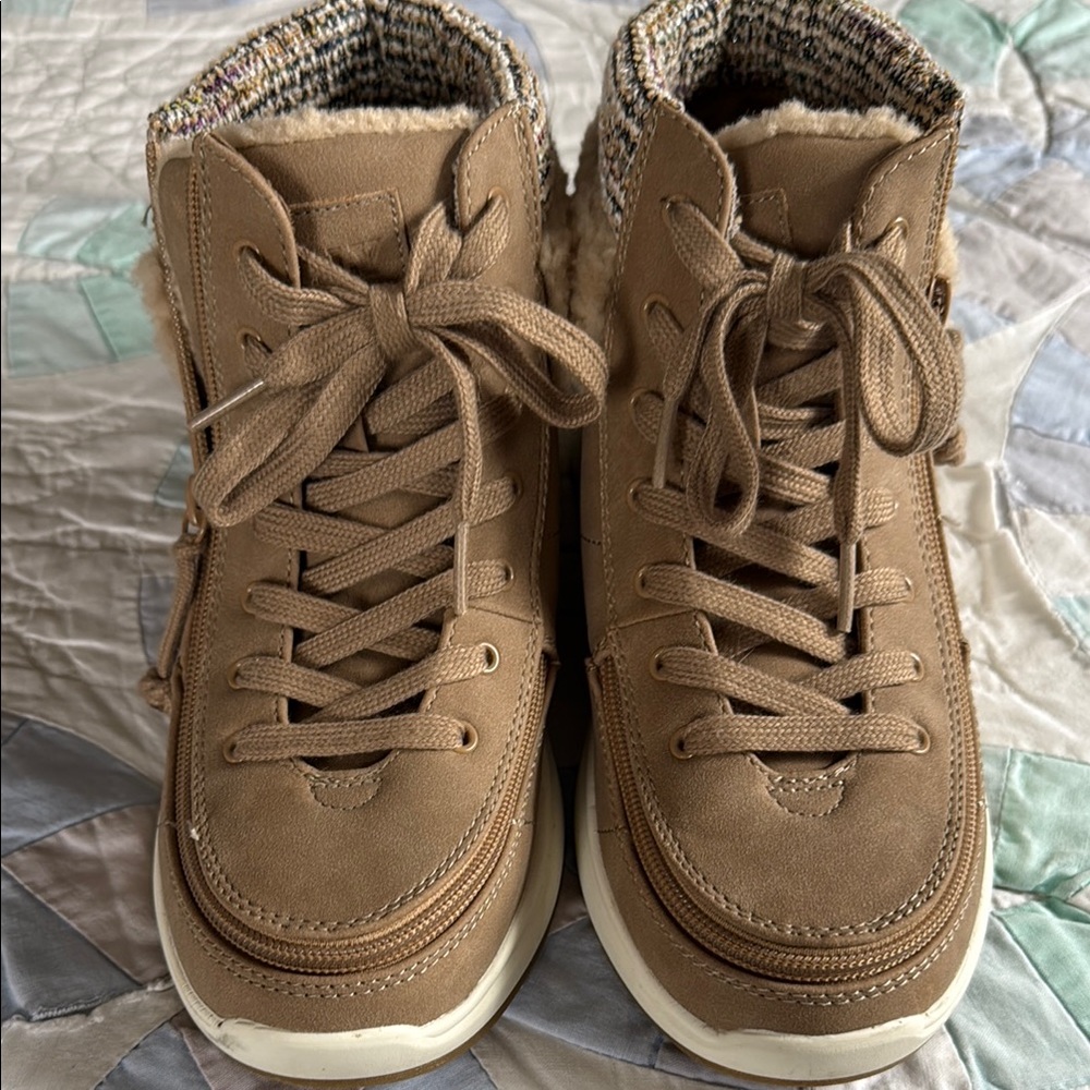 Women's Tan Ankle Boots - Picture 3 of 4